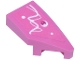 Part No: 29119pb046  Name: Wedge 2 x 1 x 2/3 Right with White Curved Lines and Dots and Magenta Circle Pattern (Sticker) - Set 77241