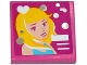 Part No: 3068pb0915  Name: Tile 2 x 2 with Smiling Woman, White Heart and Silver Circles Pattern (Sticker) - Set 41093