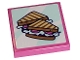 Part No: 3068pb1837  Name: Tile 2 x 2 with Grilled Sandwiches Pattern (Sticker) - Set 41336