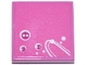 Part No: 3068pb2676R  Name: Tile 2 x 2 with White Curved Lines and Dots and Magenta Circles Pattern Model Right Side (Sticker) - Set 77241