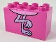 Part No: 31111pb055  Name: Duplo, Brick 2 x 4 x 2 with Flamingo Feet Pattern