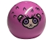Lot ID: 389063577  Part No: 32474pb022  Name: Technic Ball Joint with Light Nougat Animal Face and Ears, Medium Lavender Eyes, Black Fur Lines Pattern (HP Pygmy Puff)