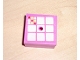 Part No: 33031pb06  Name: Container, Box 3.5 x 3.5 x 1.3 with Hinged Lid with 9 White Squares Pattern (Sticker) - Set 3117