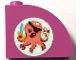 Part No: 33243pb16  Name: Slope, Curved 3 x 1 x 2 with Hollow Stud with Coral Pirate Octopus Pattern (Sticker) - Set 41720