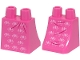Part No: 36036pb086  Name: Lower Body, Skirt with Bright Pink Flowers and Magenta Creases Pattern (BAM)