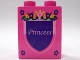 Part No: 4066pb346  Name: Duplo, Brick 1 x 2 x 2 with Shield - 'Princess' with Flowers Pattern