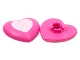 Part No: 45449pb06  Name: Clikits, Icon Heart 2 x 2 Large with Pin with White Heart Pattern