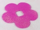 Part No: 46465foil  Name: Clikits, Icon Accent Foil Flower 5 Petals 4 1/4 x 4 1/4 with Textured Iridescent Surface