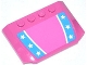Part No: 52031pb068  Name: Wedge 4 x 6 x 2/3 Triple Curved with Blue Stripes with Stars Pattern (Sticker) - Set 70804