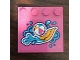 Part No: 6179pb164  Name: Tile, Modified 4 x 4 with Studs on Edge with Beach Ball and Water Slide Pattern (Sticker) - Set 41313