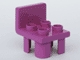 Part No: 6478  Name: Duplo, Furniture Chair with 4 Studs and Squared Back