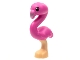 Part No: 67430pb06 Name: Bird, Flamingo, Friends Style with Molded Light Nougat Legs and Printed Black Eyes and Metallic Pink Beak Pattern Part No: 67430pb06 Name: Bird, Flamingo, Friends Style with Molded Light Nougat Legs and Printed Black Eyes and Metallic Pink Beak Pattern