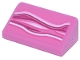 Part No: 85984pb484L  Name: Slope 30 1 x 2 x 2/3 with White, Magenta and Bright Pink Wavy Lines Pattern Model Left Side (Sticker) - Set 77241