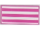 Part No: 87079pb0994  Name: Tile 2 x 4 with Dark Pink and White Stripes Pattern (Sticker) - Set 41430