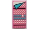 Part No: 87079pb1014  Name: Tile 2 x 4 with Blanket with Medium Azure Ghosts, White Zigzag Lines, and Black Lines, Bedsheet Pattern (Sticker) - Set 41395