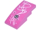 Part No: 93606pb216  Name: Slope, Curved 4 x 2 with White Curved Lines and Dots, Magenta Circles and Black Honda Logo Pattern (Sticker) - Set 77241