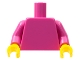 Part No: 973c003  Name: Torso Plain / Dark Pink Arms / Yellow Hands