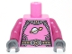 Lot ID: 344464797  Part No: 973pb1053c01  Name: Torso Spacesuit Female with Belts and Classic Space Logo Pattern / Magenta Arms / Dark Bluish Gray Hands