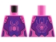 Part No: 973pb6285  Name: Torso Magenta Circuitry, Dark Purple Breastplate with Spider Pattern