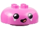 Lot ID: 412641448  Part No: 98220pb12  Name: Duplo, Brick Round 4 x 4 Dome Top with 2 x 2 Studs with Black Eyes and Mouth, Coral Tongue, White Tears Pattern