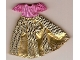 Part No: belvdress03  Name: Belville, Clothes Dress (Child) Long, Short Net Sleeves, Gold Skirt