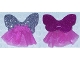 Part No: belvskirt27  Name: Belville, Clothes Fairy Skirt - Sheer with Wings (Glitter Silver on front, Glitter Pink on back)