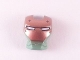 Part No: 10908pb08  Name: Minifigure, Visor Top Hinge with Copper Face Shield, White Eyes and 4 Rivets Pattern