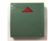 Part No: 15068pb368  Name: Slope, Curved 2 x 2 x 2/3 with Small Red Triangle Pattern (Sticker) - Set 75974