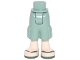 Lot ID: 301599941  Part No: 25727c00pb11  Name: Mini Doll Hips and Trousers Cropped Large Pockets, Light Nougat Legs and Dark Green Sandals Pattern - Thick Hinge