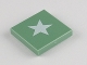 Lot ID: 87484932  Part No: 3068pb0416  Name: Tile 2 x 2 with White Star Pattern
