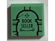 Part No: 3068pb1792  Name: Tile 2 x 2 with Black Archway and 'BOOK SELLER' Pattern (Sticker) - Set 75978