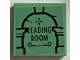 Part No: 3068pb1793  Name: Tile 2 x 2 with Black Archway and 'READING ROOM' Pattern (Sticker) - Set 75978