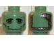 Part No: 3626pb0042  Name: Minifigure, Head Alien with Frankenstein Monster Pattern