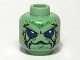 Part No: 3626pb0451  Name: Minifigure, Head Alien with Large Blue Eyes, Turtle Mouth and Gills Pattern