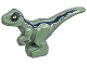Part No: 37829pb02  Name: Dinosaur Baby Standing with Dark Blue Stripes and Yellow Eyes Pattern
