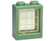 Part No: 60592c01pb004  Name: Window 1 x 2 x 2 Flat Front with Trans-Clear Glass with Gold Lattice Pattern (60592 / 60601pb045)
