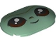 Part No: 7871pb02  Name: Brick, Round 4 x 6 x 2/3 Oval with Curved Top with Reddish Brown Eyes, Smile, Dark Tan Brow Lines Pattern (SW Grogu Face)