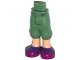 Lot ID: 407091649  Part No: 92251c00pb08  Name: Mini Doll Hips and Trousers Cropped with Light Nougat Legs and Dark Purple Shoes with Magenta Soles and Laces Pattern - Thick Hinge