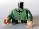 Part No: 973pb0468c01  Name: Torso Uniform with Four Buttons and Gold Buckle with Star Pattern / Sand Green Arms / Light Nougat Hands