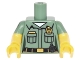 Lot ID: 400709047  Part No: 973pb2231c01  Name: Torso Female Shirt with 2 Pockets, Name Tag, Badge and Belt Pattern / Yellow Arms with Sand Green Short Sleeves and Patch Pattern / Yellow Hands