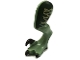 Part No: 98071pb05  Name: Dinosaur Leg Large (Rear) Raptor Left with Pin, Black Claws and Tan Stripes over Dark Green Pattern