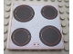 Part No: 6881pb03  Name: Tile 6 x 6 with Cooktop with Red Border Pattern (Sticker) - Set 3149