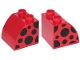 Part No: 11170pb04  Name: Duplo, Brick 2 x 2 x 1 1/2 Slope Curved with Ladybug Black Spots on Both Sides Pattern