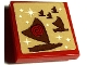 Part No: 11203pb136  Name: Tile, Modified 2 x 2 Inverted with Reddish Brown Boats, Spiral and White Sparkles Pattern (Sticker) - Set 43183