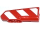 Part No: 11946pb006L  Name: Technic, Panel Fairing #21 Very Small Smooth, Side B with Red and White Danger Stripes Pattern Model Left Side (Sticker) - Set 42008