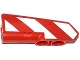 Part No: 11947pb006L  Name: Technic, Panel Fairing #22 Very Small Smooth, Side A with Red and White Danger Stripes Pattern Model Left Side (Sticker) - Set 42008