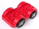 Lot ID: 397372407  Part No: 13305c01  Name: Duplo Car Base 2 x 6 with Black Tires and Metallic Silver Wheels on Removable Axles (13305 / 47436c02pb01)