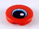 Part No: 14769pb263  Name: Tile, Round 2 x 2 with Bottom Stud Holder with Eye with Medium Azure Iris and Black Pupil Pattern