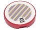 Lot ID: 241563881  Part No: 14769pb368  Name: Tile, Round 2 x 2 with Bottom Stud Holder with Super Mario Scanner Code Fly Guy Pattern (Sticker) - Set 71386