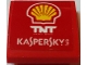 Part No: 15068pb113  Name: Slope, Curved 2 x 2 x 2/3 with Shell Logo, 'TNT Energy Drink' and 'KASPERSKY lab' Pattern (Sticker) - Set 75913